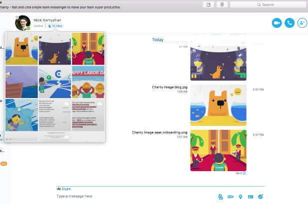 Skype file gallery