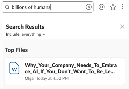 Slack search within files