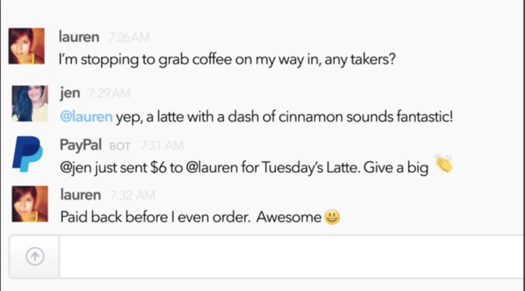 Slack PayPal integration