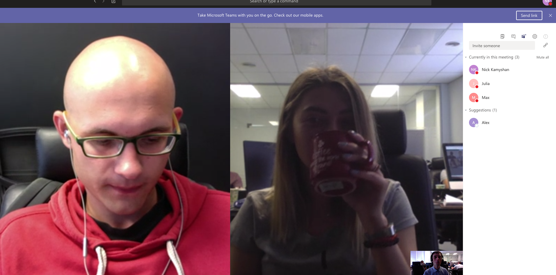 Chanty team is exploring video calls in Microsoft Teams