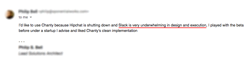 Сomplaints about Slack
