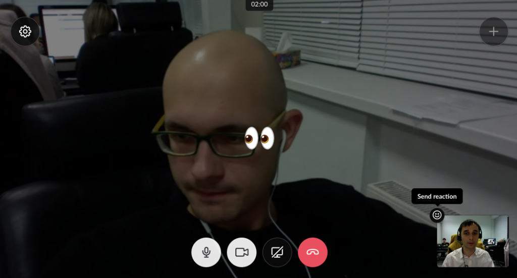 Emojis in Slack's video call