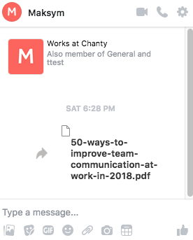 One-to-one chat in Workplace by Facebook