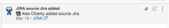 Jira’s notification in Flowdock’s integration box