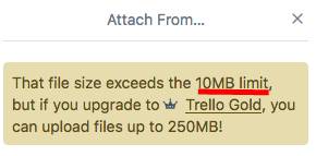 trello limit file asana notification vs upload chanty