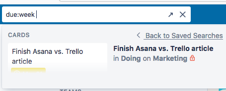 Search in Trello