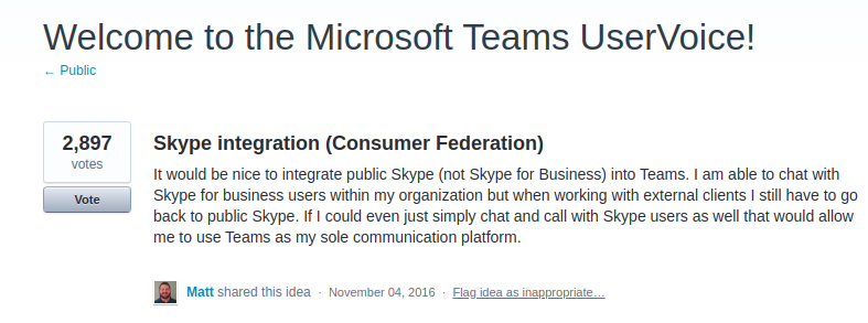 Skype-Microsoft interoperability