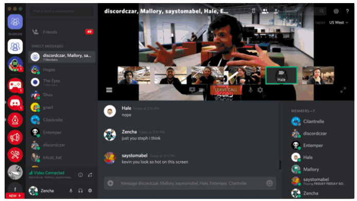 Discord for video calls