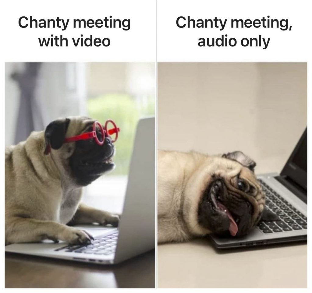 Chanty video call meme