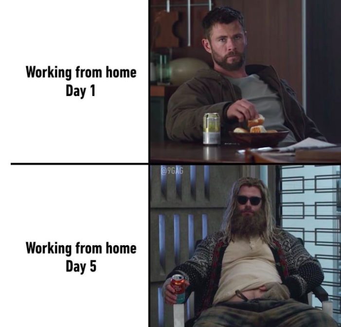 Memes relacionados con el trabajo desde casa: Poca higiene
