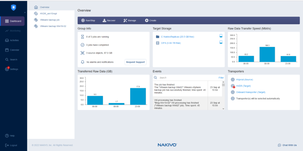 hyper-v backup from NAKIVO