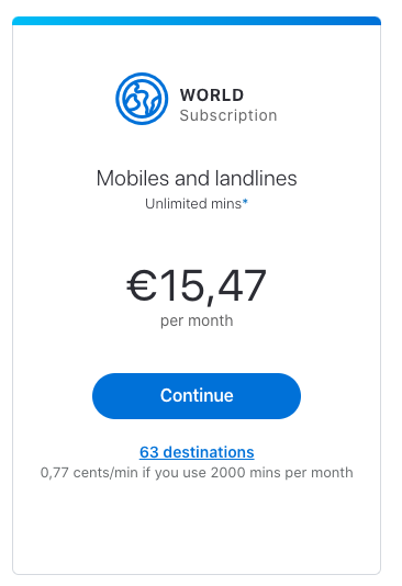 Skype pricing