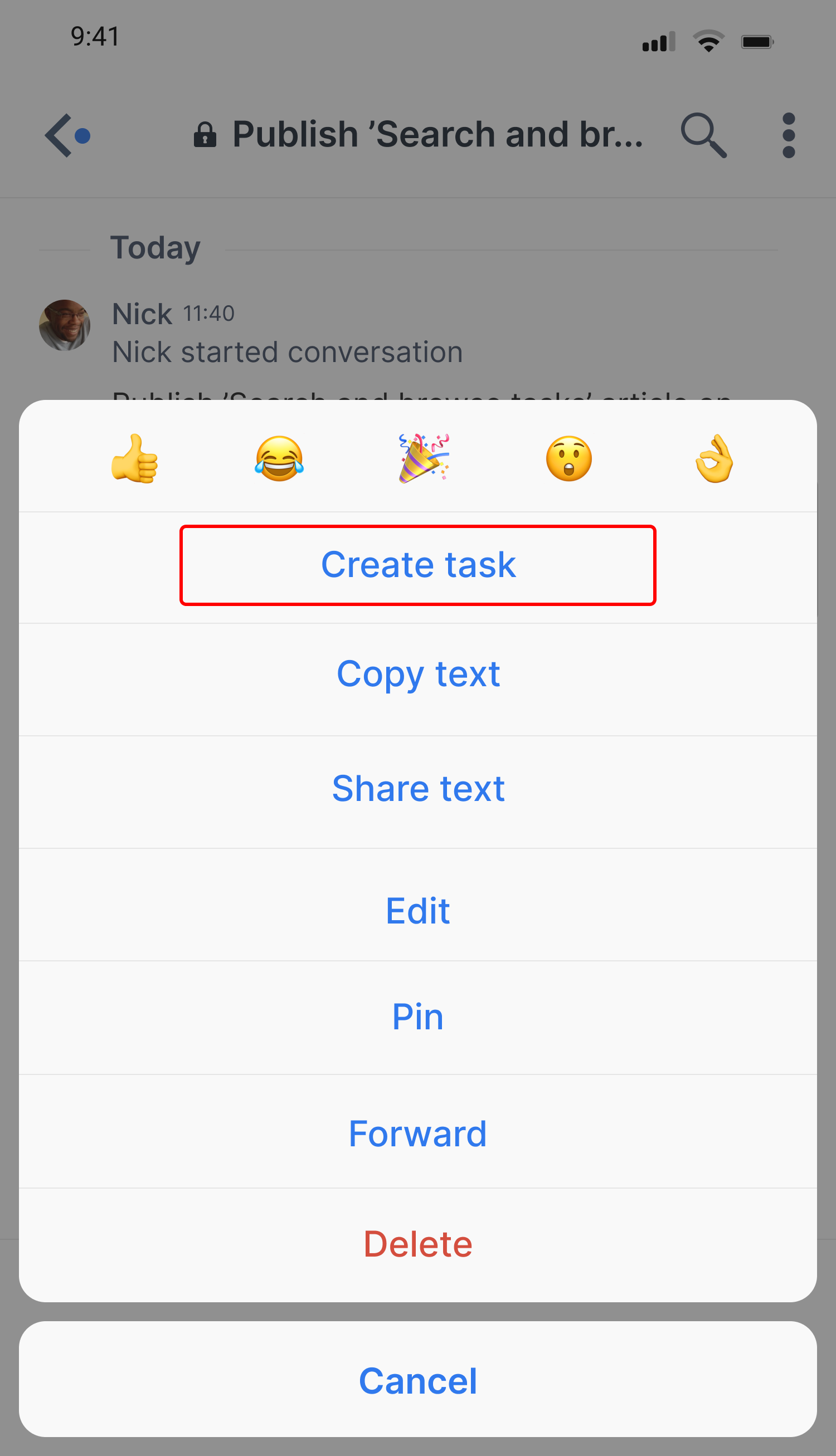 Turn a Message Into a Task