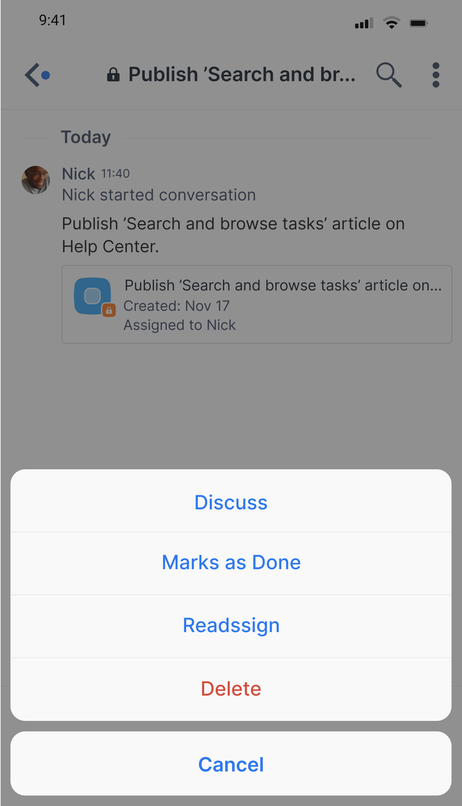Turn Message Into Task