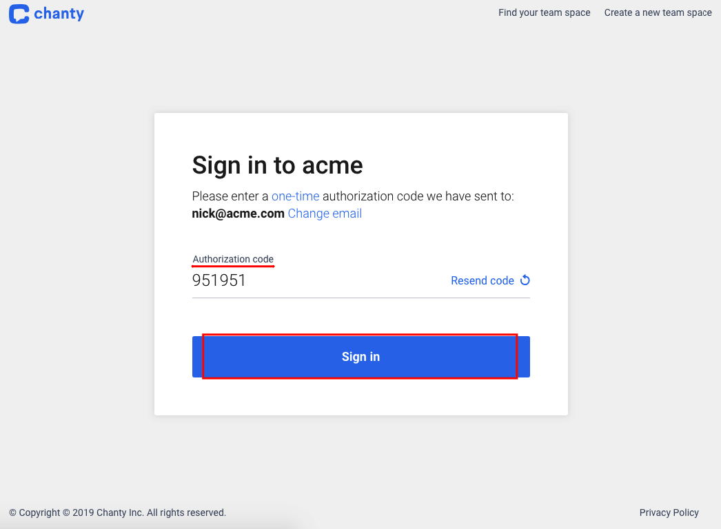 sign-in-acme-code